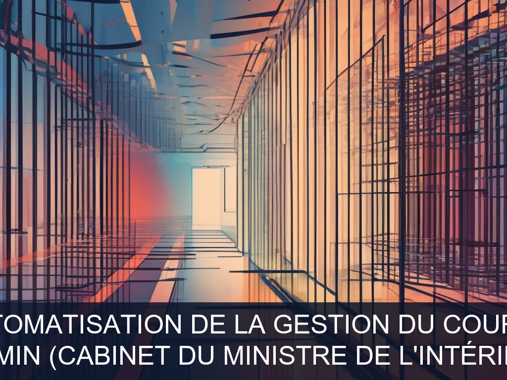 Illustration pour CABMIN (Cabinet du Ministre de l'Intérieur): Numérisation et automatisation de la gestion du courrier institutionnel (Potentiel à Court Terme)