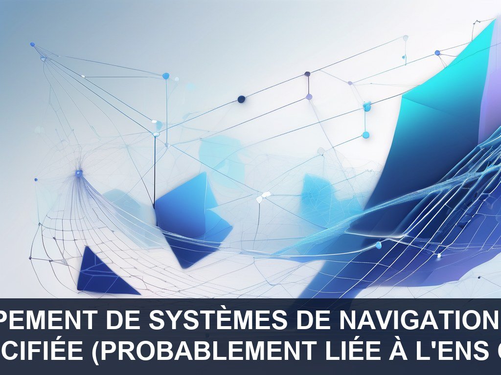 Illustration pour Entité non spécifiée (probablement liée à l'ENS ou à l'IFREMER): Développement de systèmes de navigation avancés