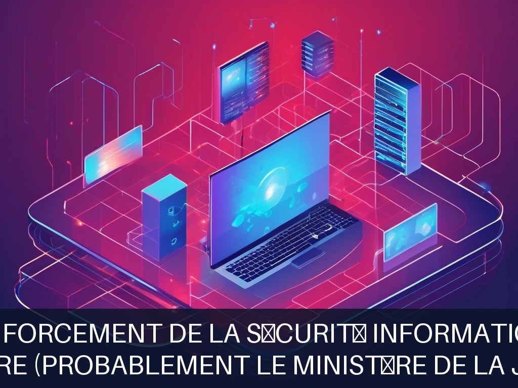 Illustration pour Ministère (probablement le Ministère de la Justice): Renforcement de la sécurité informatique (Opportunité Urgente)