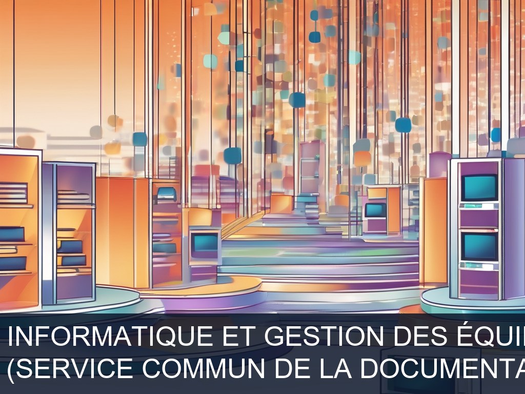 Illustration pour Université (Service Commun de la Documentation - SCD): Optimisation du support informatique et gestion des équipements en bibliothèque (Potentiel à Co