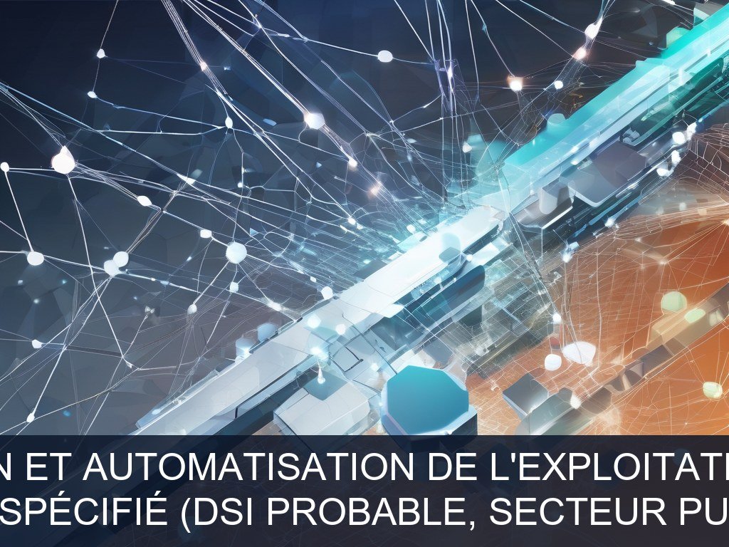 Illustration pour Non spécifié (DSI probable, secteur public): Industrialisation et automatisation de l'exploitation informatique (Opportunité Urgente)