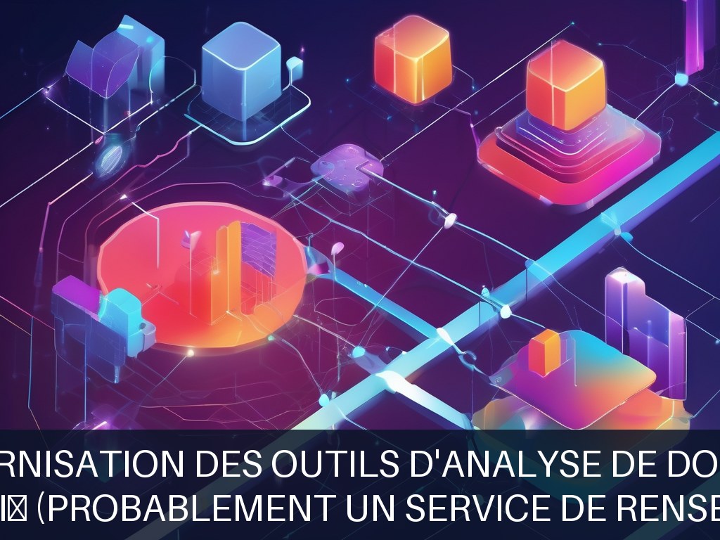 Illustration pour Non spécifié (probablement un service de renseignement): Modernisation des outils d'analyse de données (Potentiel à Court Terme)