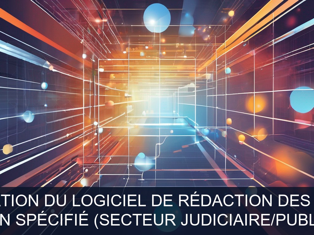 Illustration pour Non spécifié (secteur judiciaire/public): Optimisation et fiabilisation du logiciel de rédaction des procédures judiciaires (Potentiel à Court Terme)