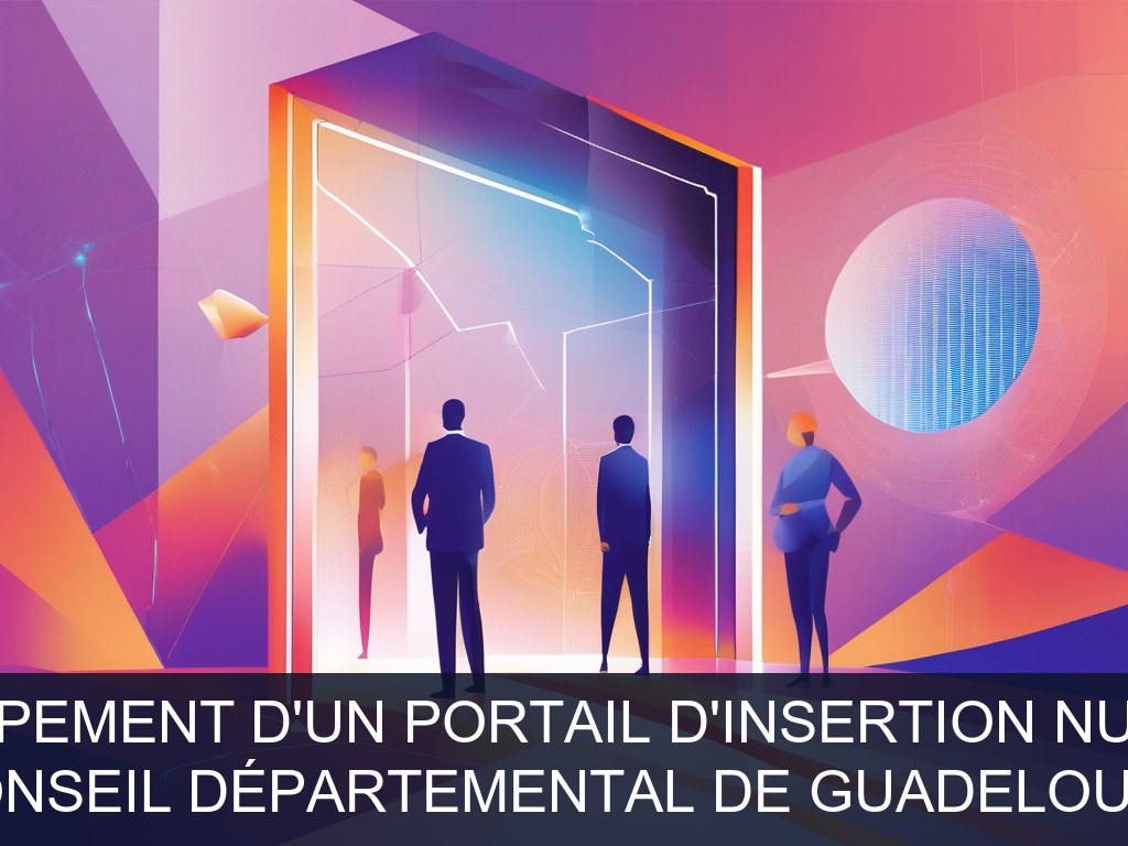 Illustration pour Conseil Départemental de Guadeloupe: Développement d'un portail d'insertion numérique