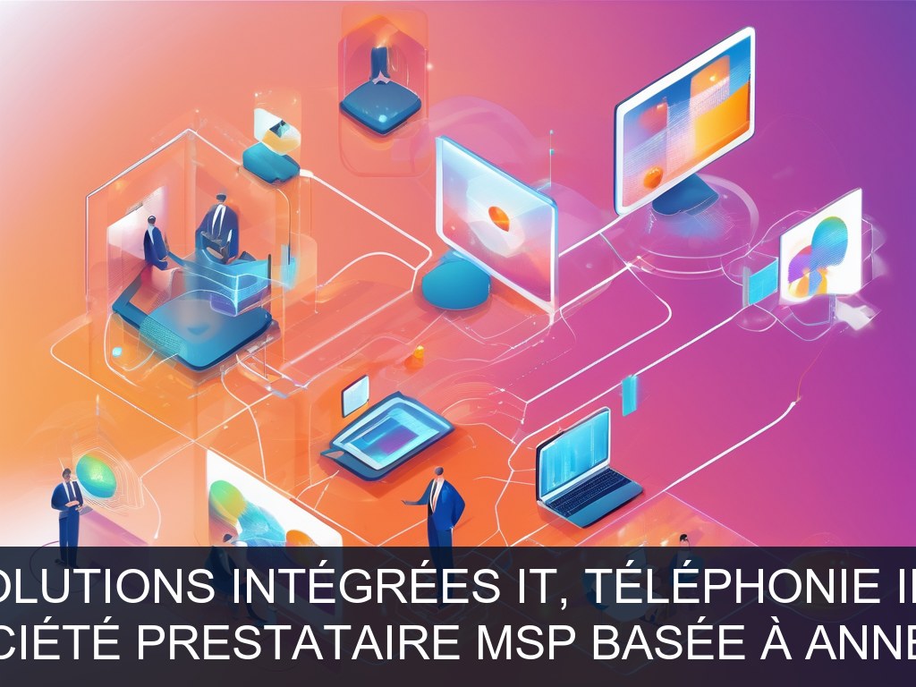 Illustration pour Société prestataire MSP basée à Annecy: Commercialisation de solutions intégrées IT, téléphonie IP et impression managée (Potentiel à Court Terme)