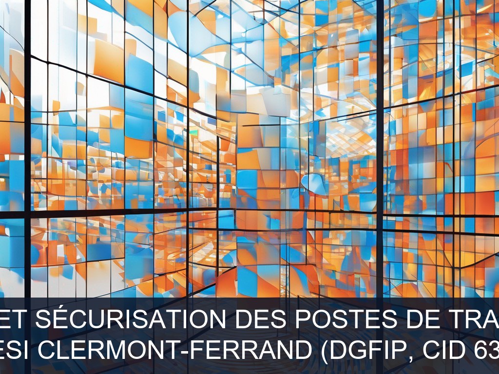 Illustration pour ESI Clermont-Ferrand (DGFIP, CID 63): Modernisation et sécurisation des postes de travail Windows 10 (Opportunité Urgente)