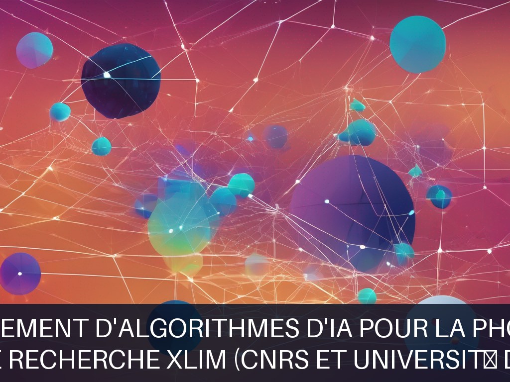 Illustration pour Institut de Recherche XLIM (CNRS et Université de Limoges): Développement d'algorithmes d'IA pour la photonique