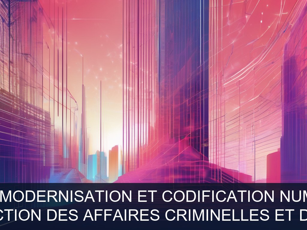 Illustration pour DACG (Direction des Affaires Criminelles et des Grâces): Accompagnement à la modernisation et codification numérique du Code pénal (Opportunité Urgent