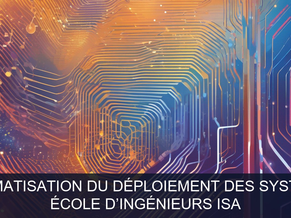 Illustration pour École d’ingénieurs ISA: Optimisation et automatisation du déploiement des systèmes et applications (Potentiel à Court Terme)